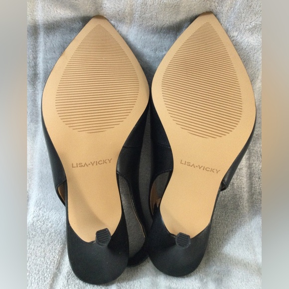 Lisa Vicky Piper Pointed Toe Slingback Pumps Size 6.5 - Picture 7 of 11